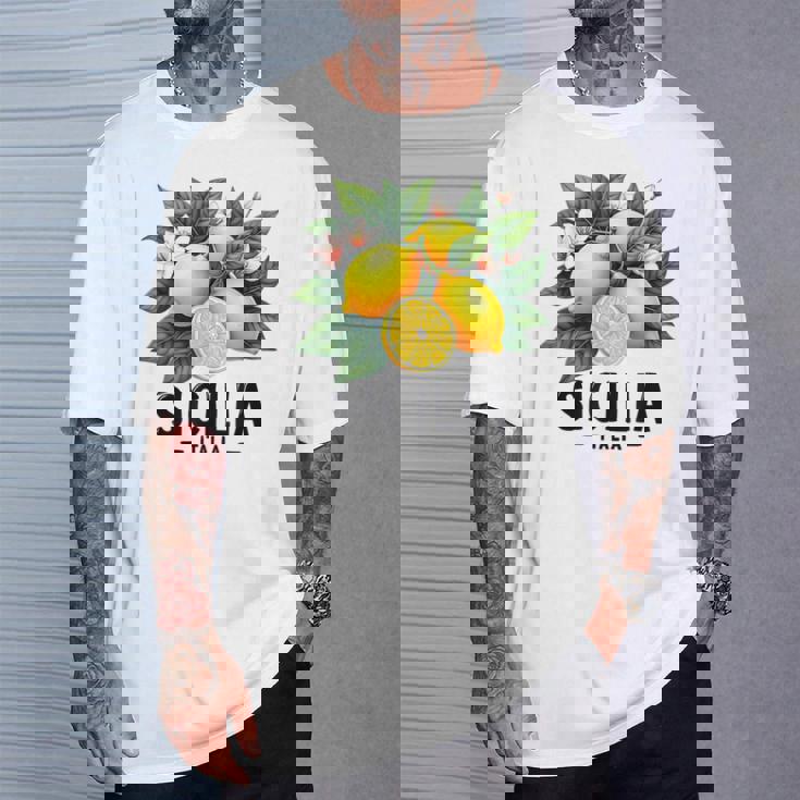 シチリア イタリア シチリア イタリア フレッシュ イタリアン レモン シチリア Tシャツ 彼への贈り物