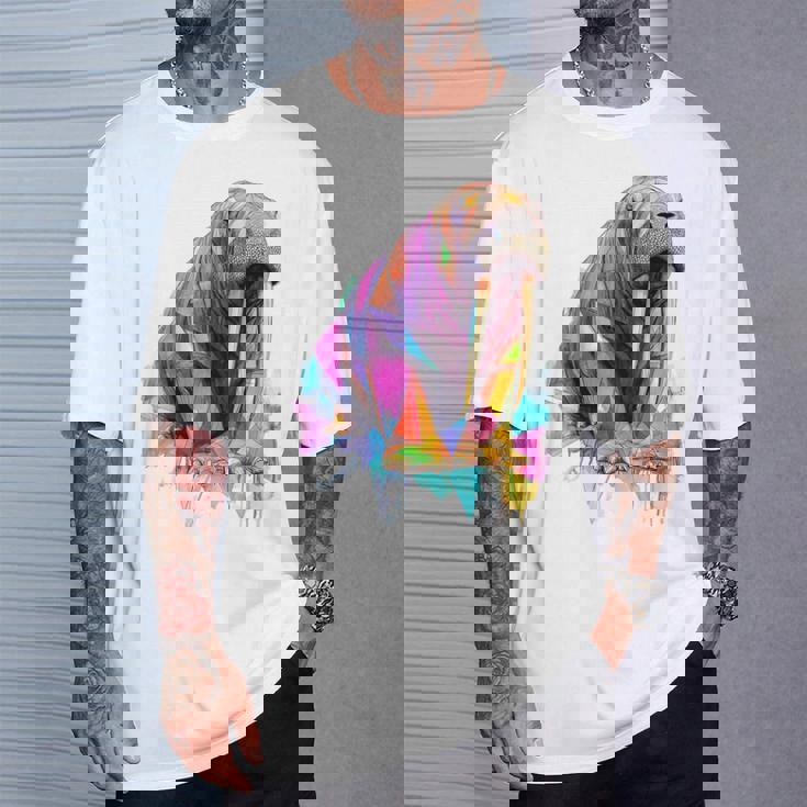 セイウチ 動物 モチーフ イラスト セイウチ Tシャツ 彼への贈り物