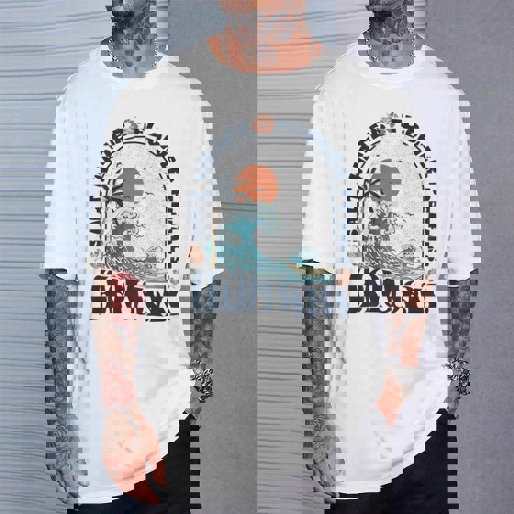 ソルトウォーターフラワー 花びら ハワイ 夏のビーチ愛好家 バック Tシャツ 彼への贈り物