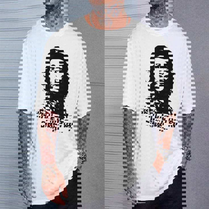 チェ・ゲバラ・キューバ革命「ハスタ・ラ・ヴィクトリア・シェンプレ」 Tシャツ 彼への贈り物