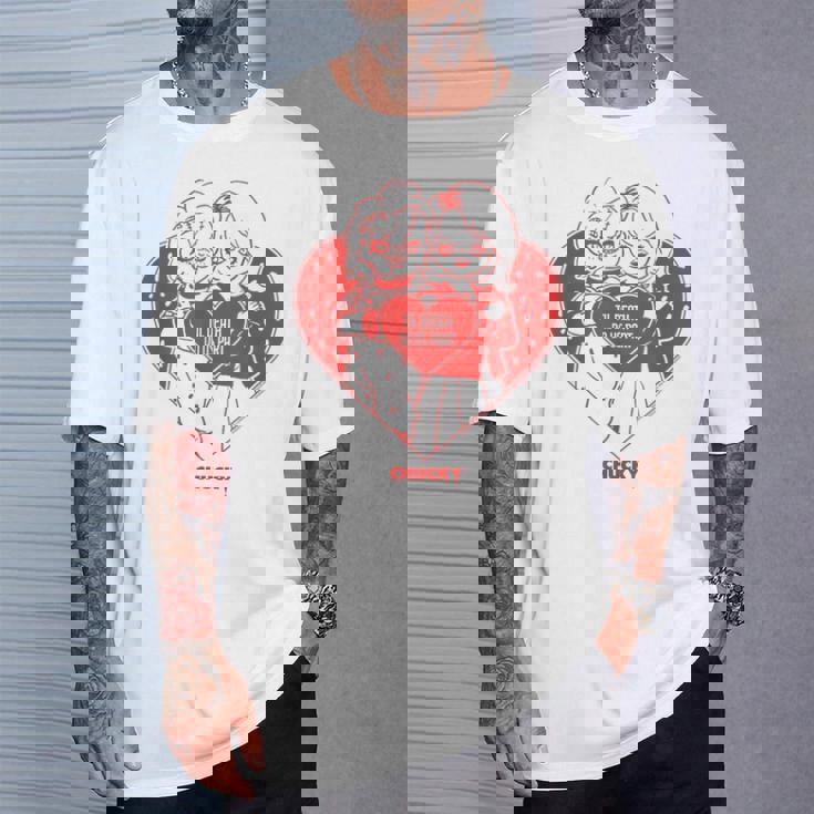 チャッキー＆ティファニーティル・デス・ドゥ・アス・パート・バレンタイン Tシャツ 彼への贈り物