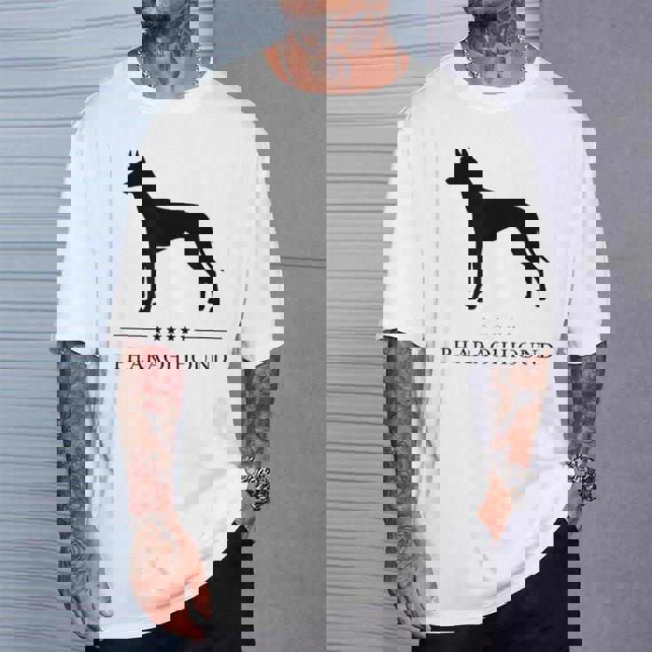 ファラオハウンド ブラック シルエット Tシャツ 彼への贈り物