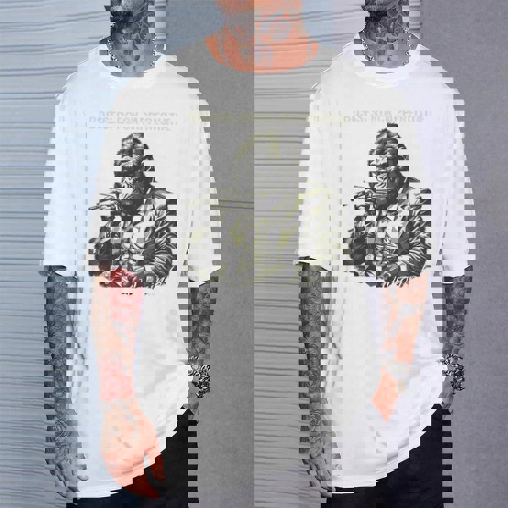 ボスゴリラ ビジネスユーモア アルファなリーダー Tシャツ 彼への贈り物