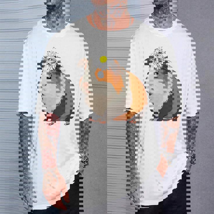 モルモットの花、モルモットの花 Tシャツ 彼への贈り物