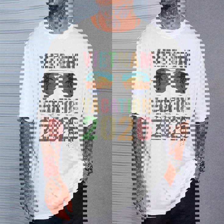 レトロ ベトナム バケーション 2026 旅行 ビーチ 旅行 マッチング Tシャツ 彼への贈り物