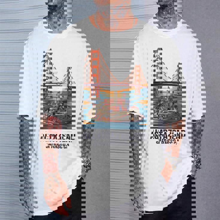 ヴィンテージ アルカトラズ島 サンフランシスコ ゴールデンゲート ベイエリア Tシャツ 彼への贈り物