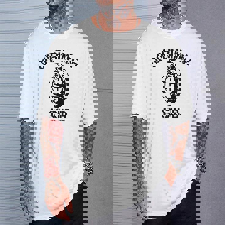 政府発行手榴弾シャツ Tシャツ 彼への贈り物