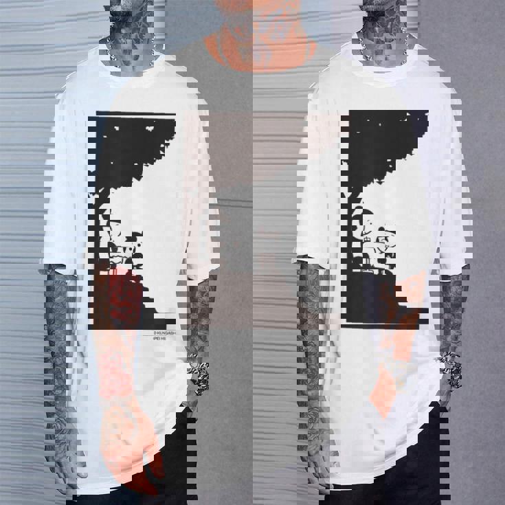 詩とメルヘン 東君平 なつのたぬき Tシャツ 彼への贈り物