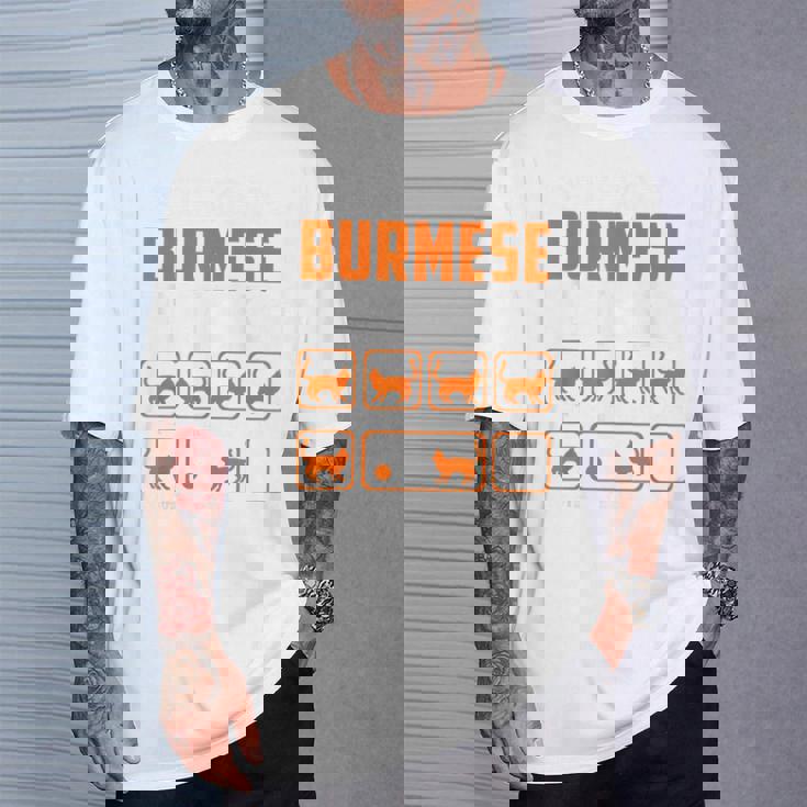 頑固なビルマの猫 トリックおもしろ子猫愛好家 Tシャツ 彼への贈り物