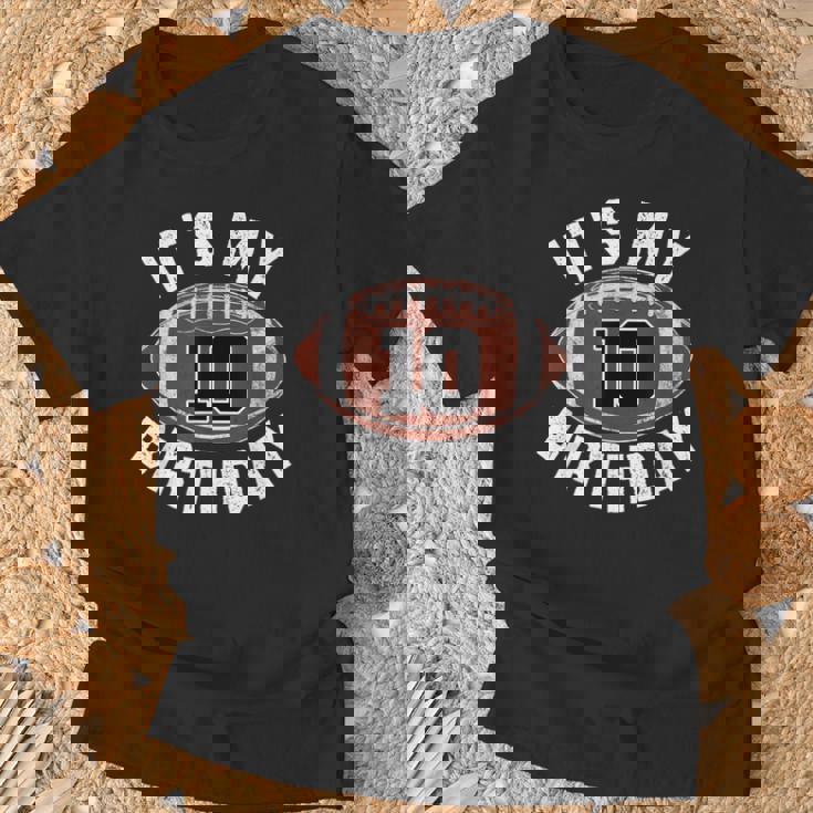 10歳の誕生日 フットボール 10歳 男の子 スポーツパーティー キッズ Tシャツ 高齢者への贈り物