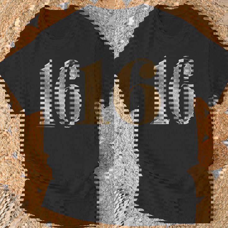 16 16 誕生日 お気に入り 数字 フルール・ド・リス デザイン Tシャツ 高齢者への贈り物