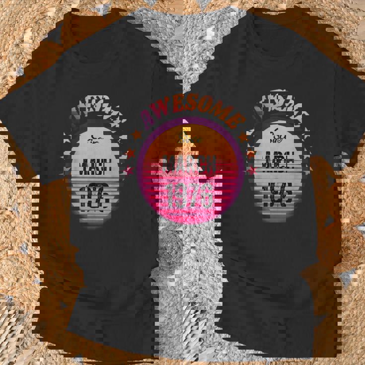 1976年3月から素晴らしい誕生日1976年3月ヴィンテージ。 Tシャツ 高齢者への贈り物