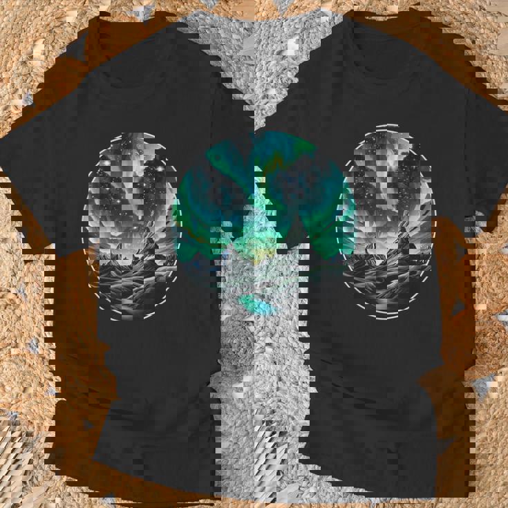 Aurore Boréale Aurores Boréales Ciel Nuit Nature Beauté T-Shirt Cadeaux pour les vieillards