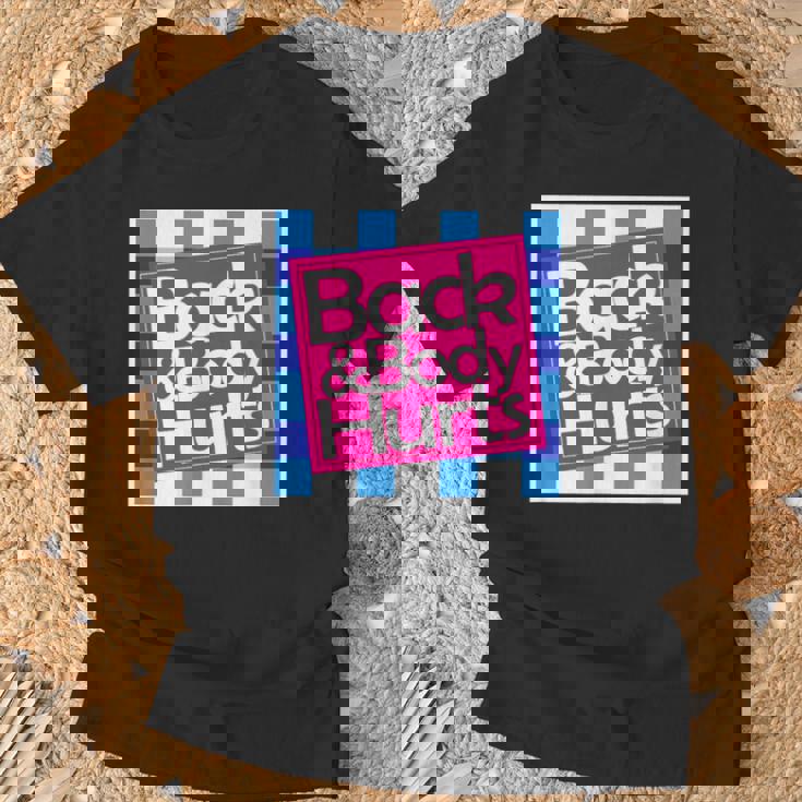 Back & Body Hurts シャツ 面白いギフト 背中とボディ Tシャツ 高齢者への贈り物