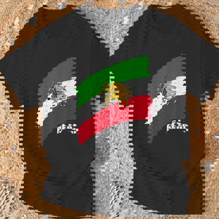 Bandera De Irán Con De León Camiseta unisex Regalos para ancianos