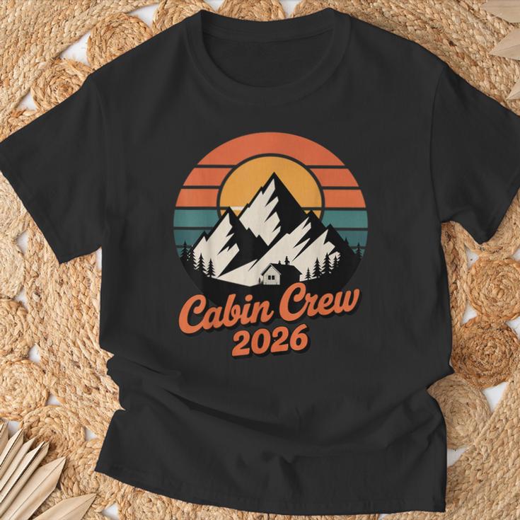 Cabin Crew 2026 Mountain Vacation Family Matching Group T-Shirt Gifts for Old Men