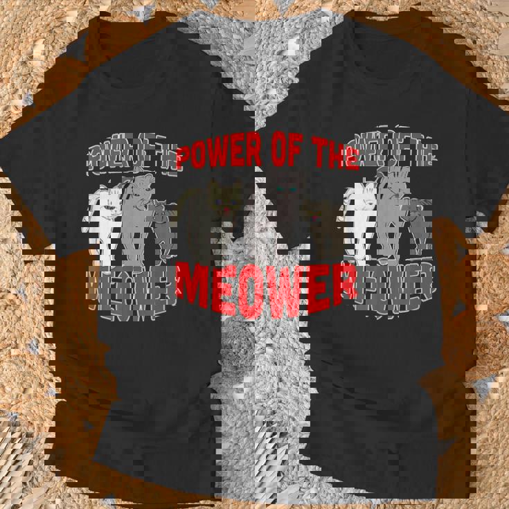 Catuperheros Power Of The Meower Feline Bossestrut Meow Tシャツ 高齢者への贈り物