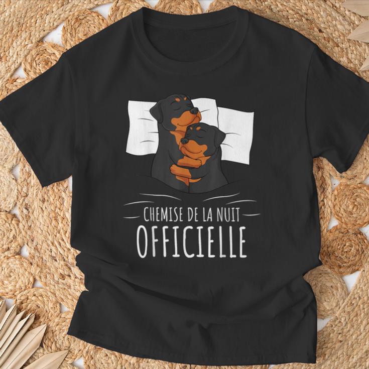 Chemise De La Nuit Officielle Rottweiler Chien Pyjama T-Shirt Cadeaux pour les vieillards