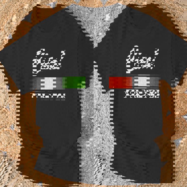 Ciao Italia トリコローレ イタリア国旗 フィレンツェ フィレンツェ イタリア 長袖tシャツ Tシャツ 高齢者への贈り物