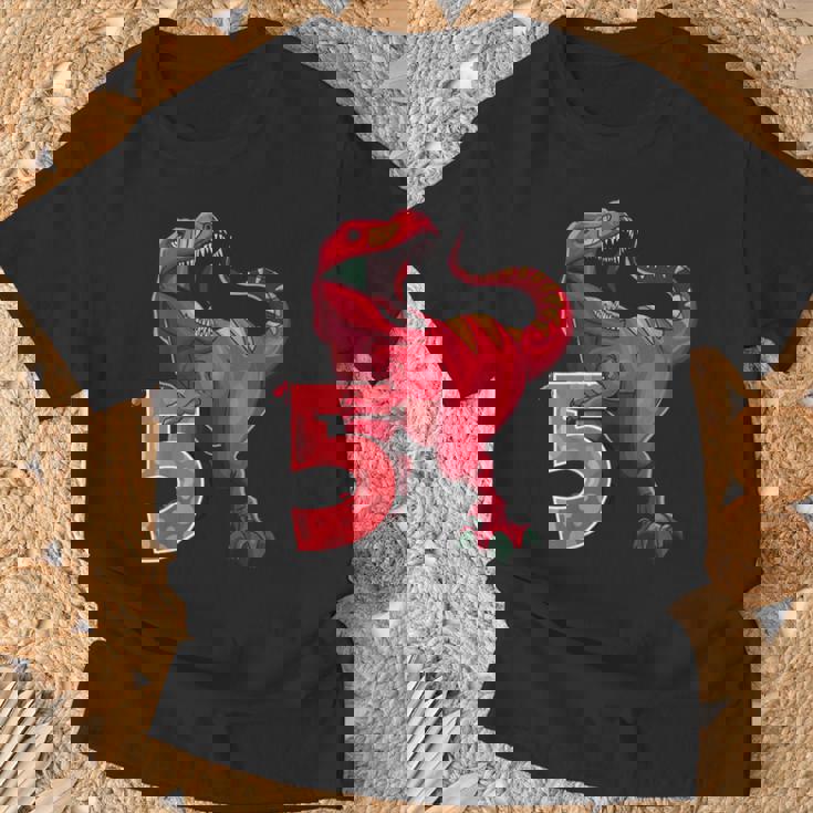 De 5º Cumpleaños DinoRex 5 Años Dinosaurio Camiseta unisex Regalos para ancianos