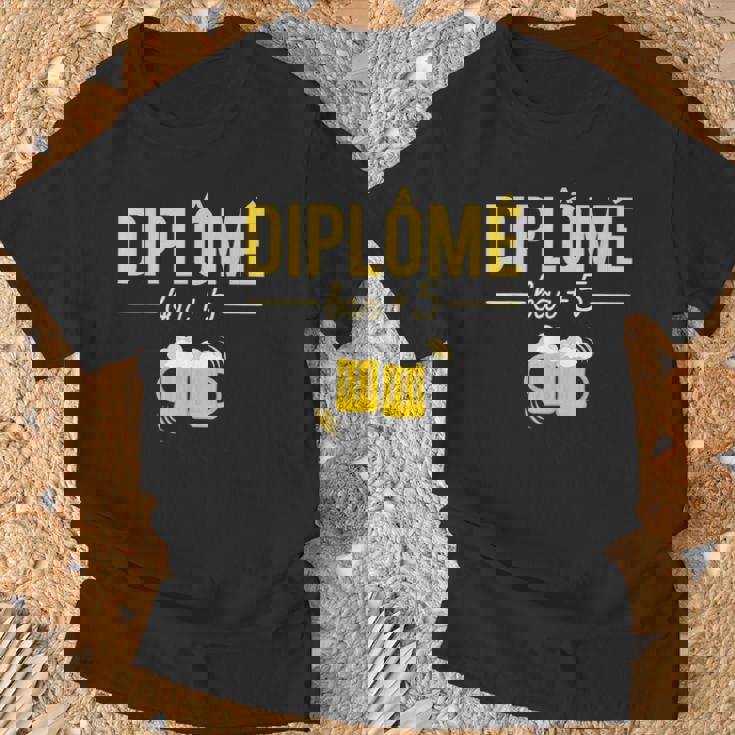 Diplômé Bar Humour Fêtard Bière Apéro T-Shirt Cadeaux pour les vieillards