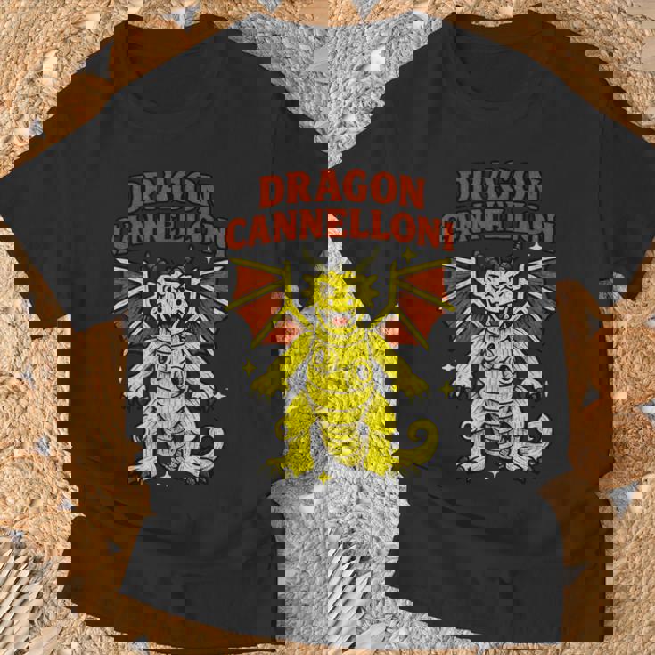 Dragon Cannelloni 面白いイタリアンブレインロットパスタスラングミーム Tシャツ 高齢者への贈り物