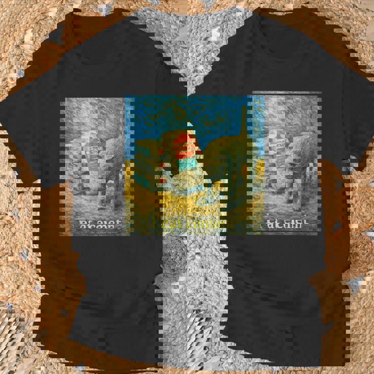 I Eat Cement 猫 ゴッホ 印象派 絵画 美学 Tシャツ 高齢者への贈り物