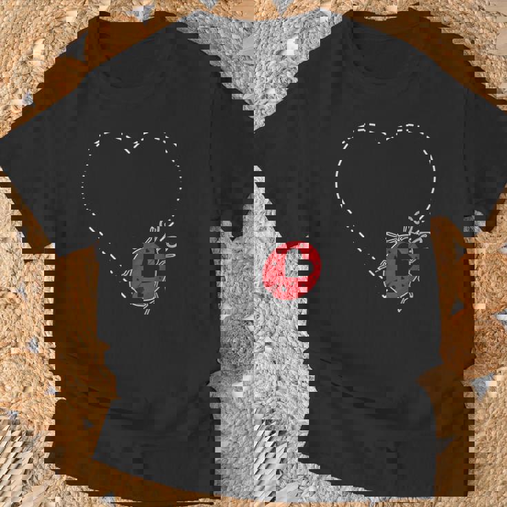 Escarabajos Corazón De Mariquita Insectos Cuello Camiseta unisex Regalos para ancianos
