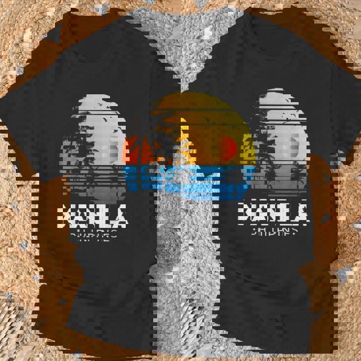 Filipina フィリピノ ヤシの木 マニラ トロピカル フィリピン Tシャツ 高齢者への贈り物