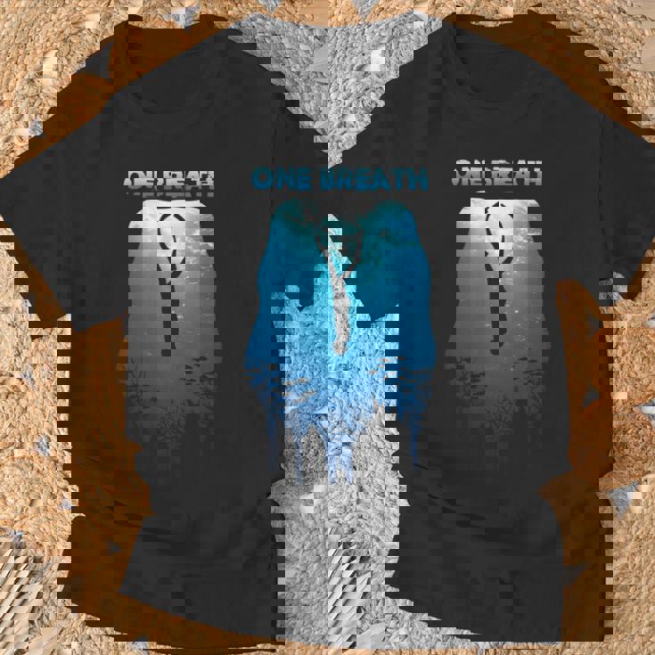 Freediving One Breath ダイビング Apnea オーシャンフリー ダイブシー 長袖tシャツ Tシャツ 高齢者への贈り物