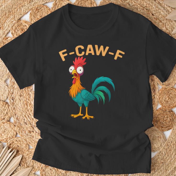 F-Caw-F Shirt, Funny Chicken Graphic Tee, Animal Lover Gift, Quirky Humor Shirt, Casual Wear, Farm Party Apparel, Unisex Graphic T-Shirt
