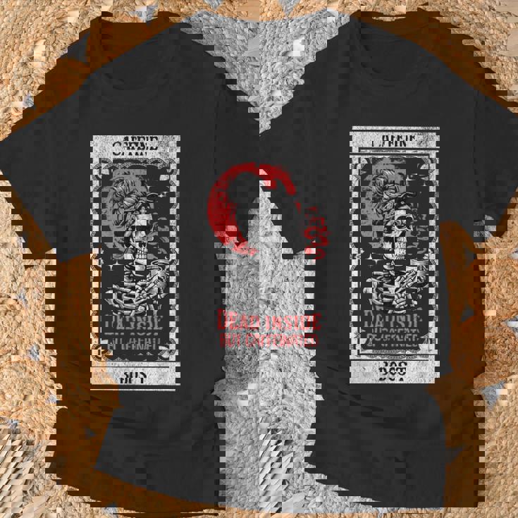 Tarot Card Mom Dead Inside But Caffeinated Skeleton T-Shirt Gifts for Old Men Tarot Card Mom Dead Inside But Caffeinated Skeleton T-Shirt Gifts for Old Men