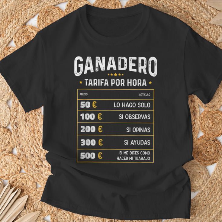 Ganadero Tarifa Por Hora De Ganadero Diseño Gracioso Camiseta unisex Regalos para ancianos