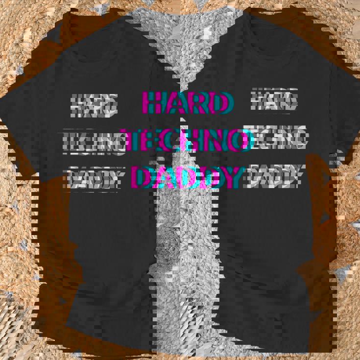 Hard Techno Daddy Edm Electro Music Festival Dad Father Rave Tシャツ 高齢者への贈り物