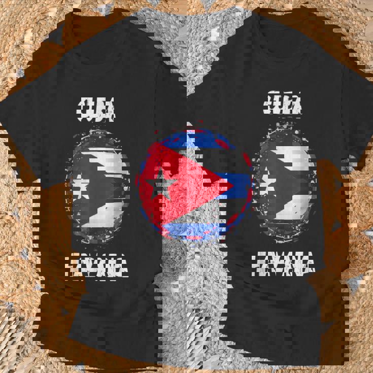 Havana Cuba -Ouvenirs De Drapeau Cubain Rétrointage T-Shirt Cadeaux pour les vieillards