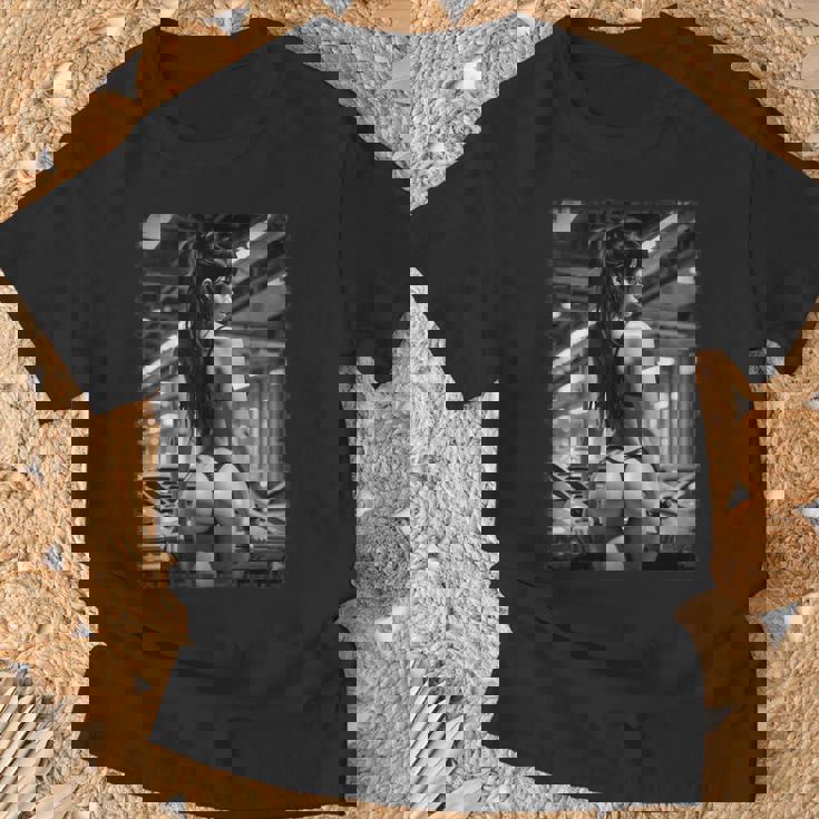 Hot Girl On 男性用 セクシー ブーティー ガール カーショー 1 Bw Tシャツ 高齢者への贈り物