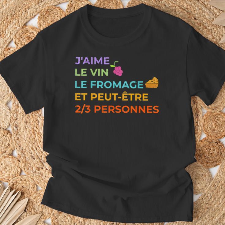Humour Françaisin Et Fromage Citation Drôle T-Shirt Cadeaux pour les vieillards