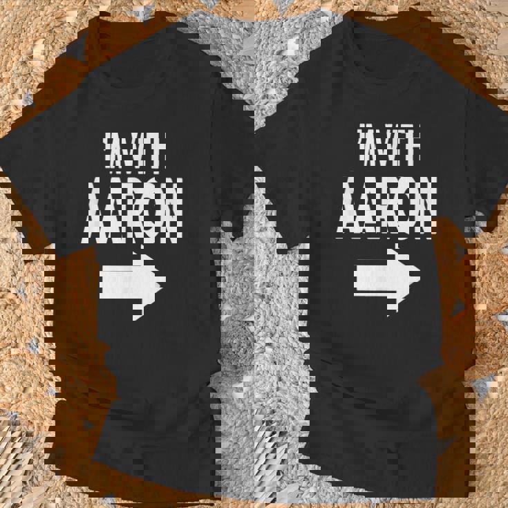 I'm With Aaron 名前 Aaron Tシャツ 高齢者への贈り物