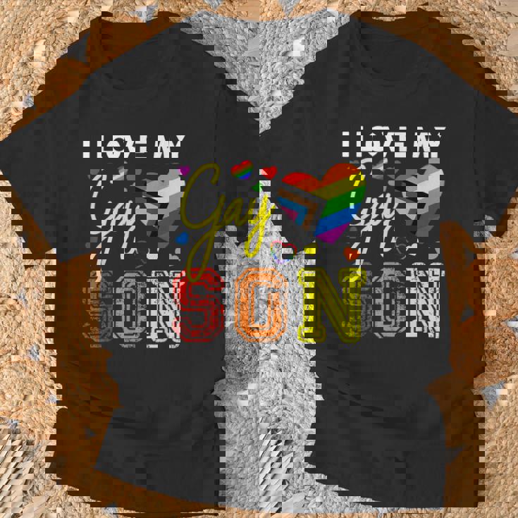 Io Amo Il Mio Gay Figlio Lgbt Orgoglio Mamma Papà Maglietta Regalos para ancianos