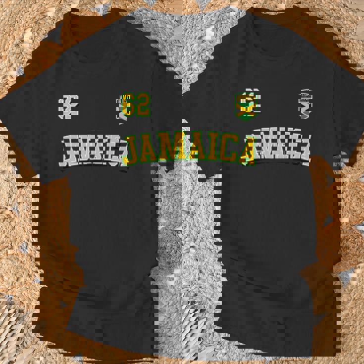 Jamaica 62 2024 年独立記念日ジャマイカ国旗ジャージ 長袖tシャツ Tシャツ 高齢者への贈り物