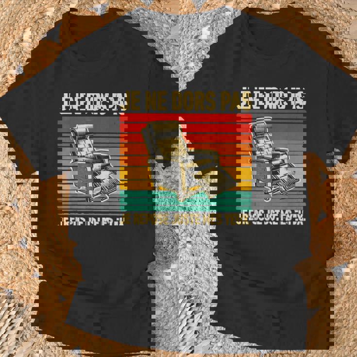 Je Ne Dors Pas Je Repose Juste Mes Yeux Homme Papa Drole T-Shirt Cadeaux pour les vieillards