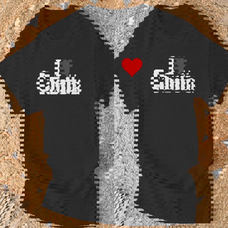 I Love Heart コロンビア 南アメリカ ボゴタ コロンビア文化 Tシャツ 高齢者への贈り物