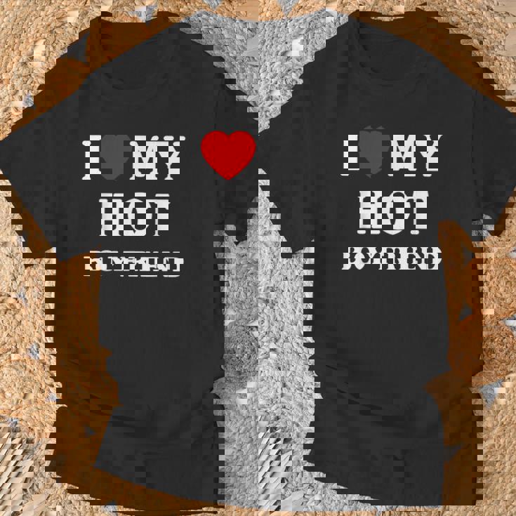 I Love My Hot Boyfriend シャツ マッチング I Heart My Boyfriend Tシャツ 高齢者への贈り物