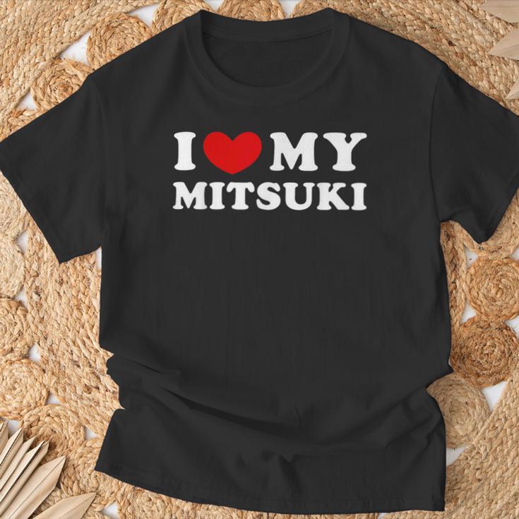 I Love My Mitsuki 私は私のミツキが大好きで、私は私のミツキが大好きです Tシャツ 高齢者への贈り物