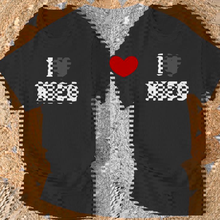 I Love Nico Amo Nico Camiseta unisex Regalos para ancianos