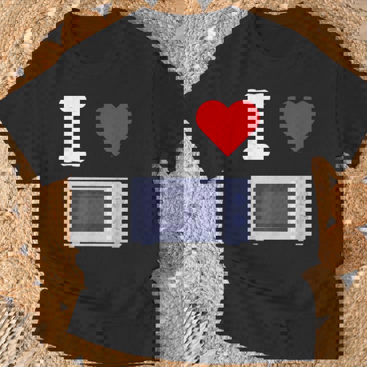 I Love 電子レンジ オーブン 料理 暖房 食品 キッチン 家電 Tシャツ 高齢者への贈り物