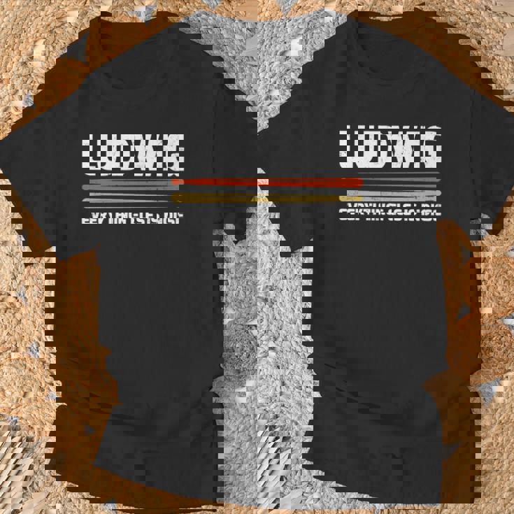 Ludwig Everything Else Is Noise クラシック音楽ドラムスティック 長袖tシャツ Tシャツ 高齢者への贈り物