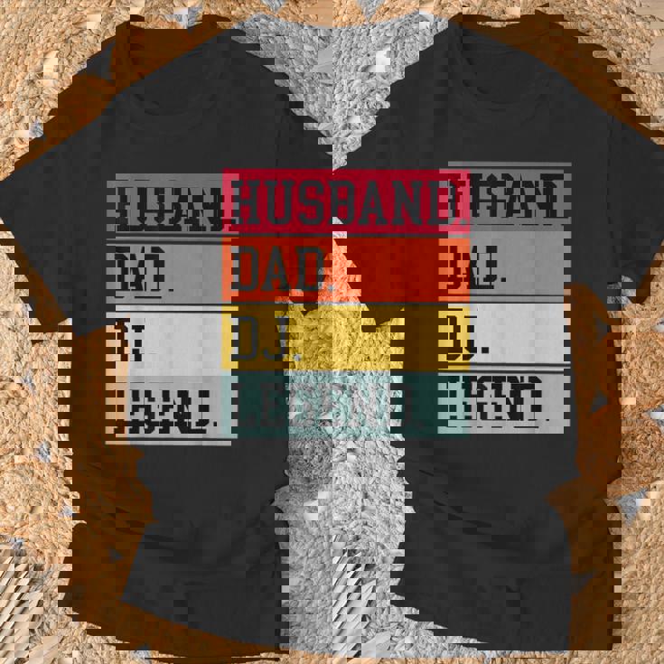 Marito Papà Dj Leggenda Divertente Dj Disc Music Lover Maglietta Regalos para ancianos