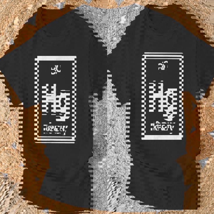 Mercury Hg 元素周期表 サイエンスギフト Tシャツ 高齢者への贈り物