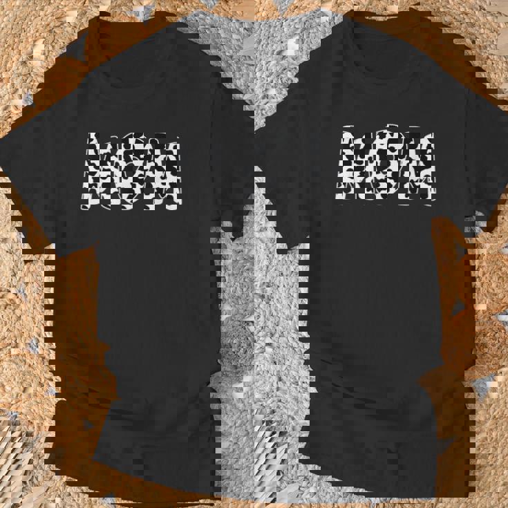 Mom 牛柄 牛柄 母の日 Tシャツ 高齢者への贈り物